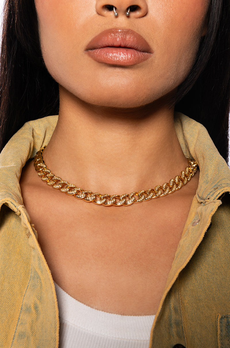 BLING CUBAN CHAIN IN GOLD