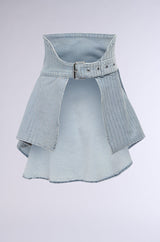 BLING IS BETTER MINI DENIM BELT SKIRT