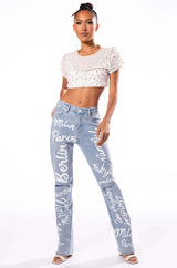 BLING IT ON EMBELLISHED T SHIRT