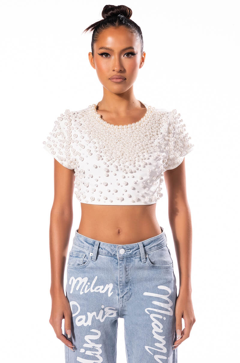 BLING IT ON EMBELLISHED T SHIRT
