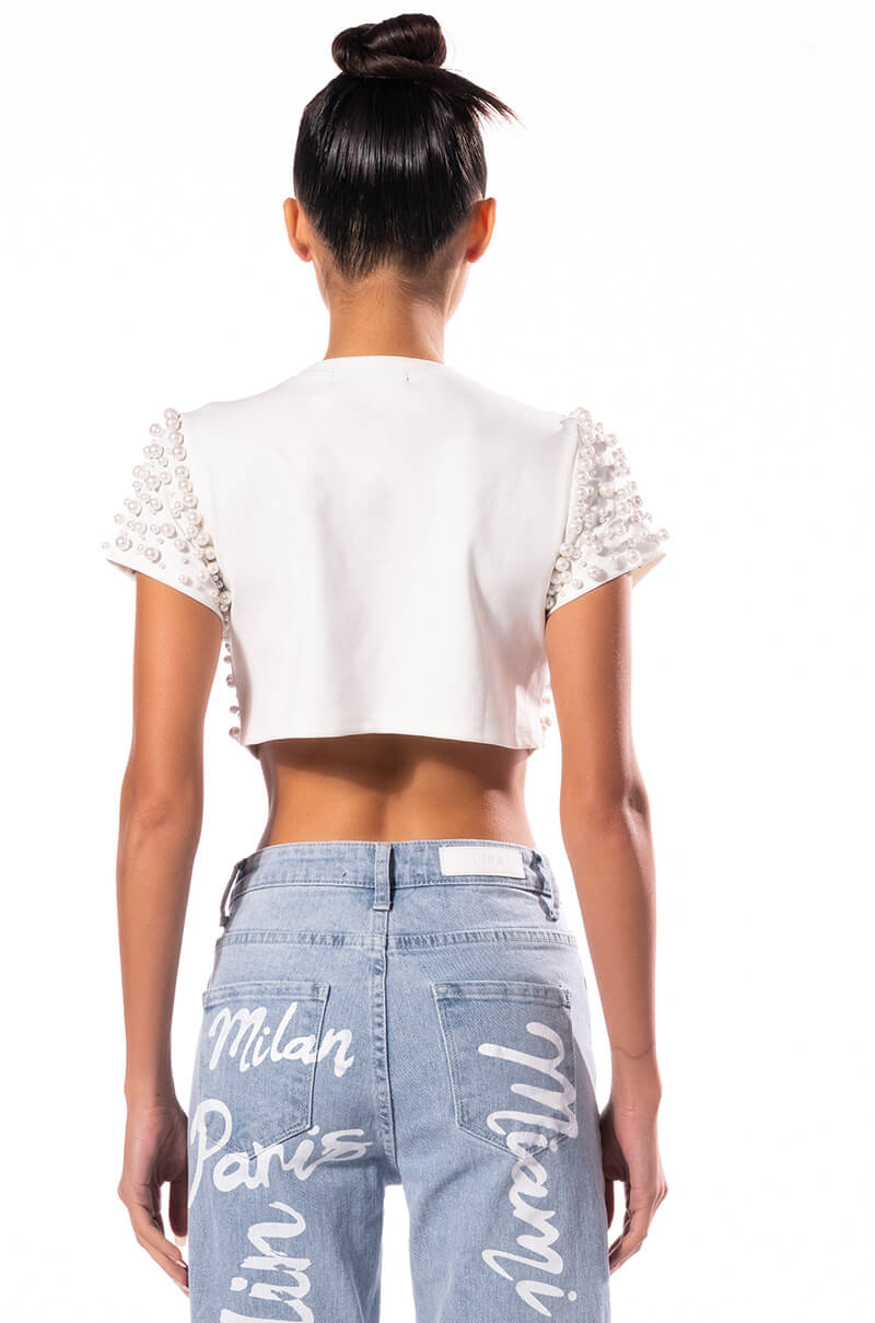 BLING IT ON EMBELLISHED T SHIRT
