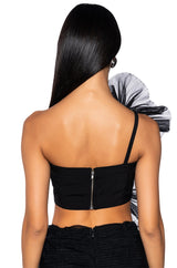 BLOSSOM TEXTURED FLOWER CROP TOP