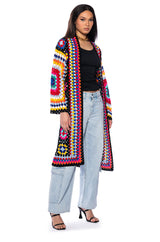 BOBBI FLORAL WOVEN CARDIGAN