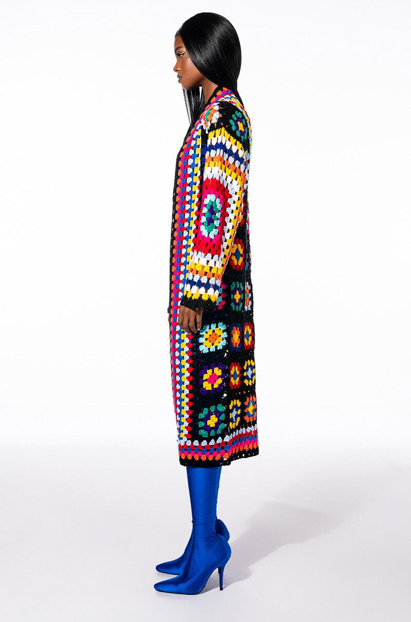 BOBBI FLORAL WOVEN CARDIGAN