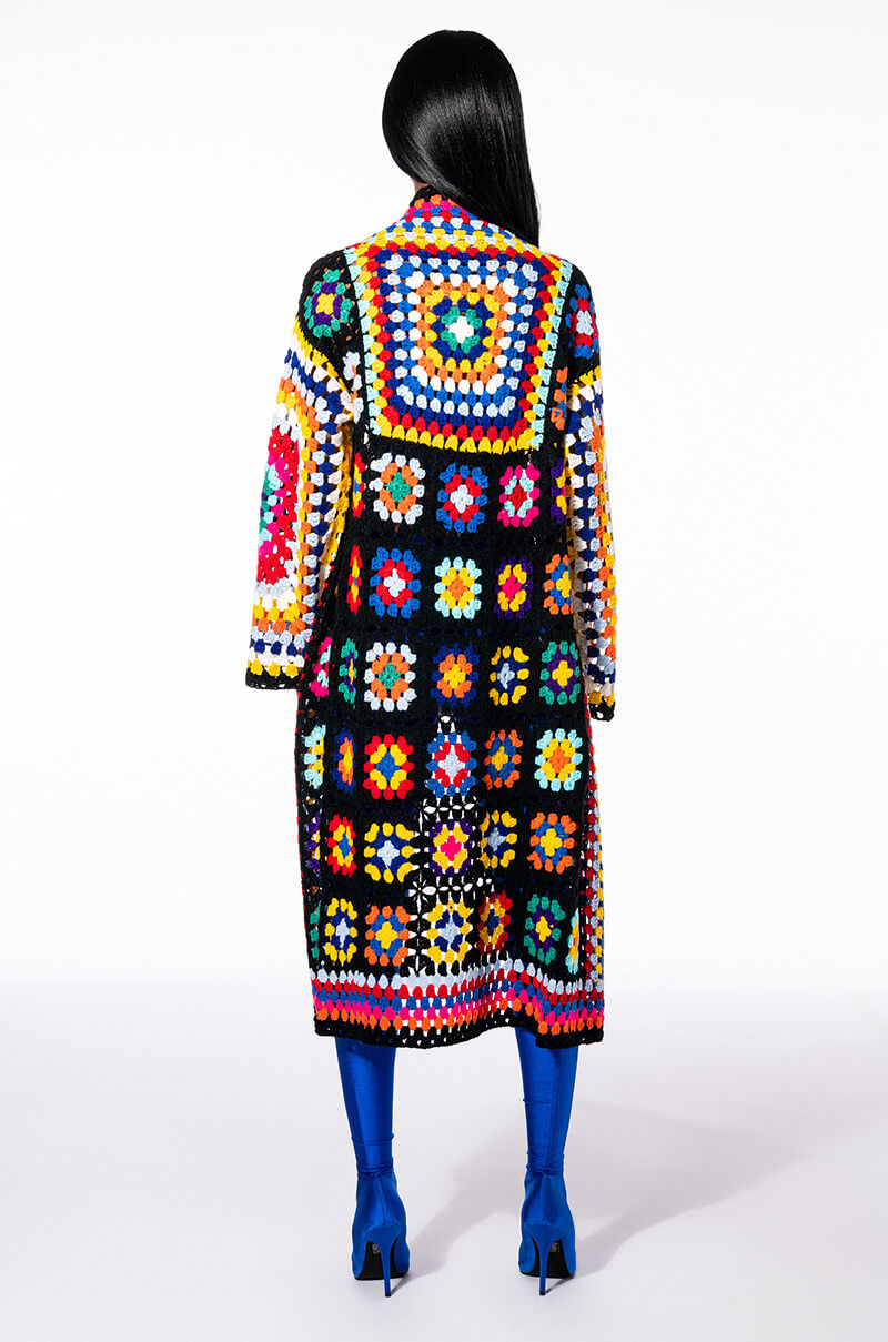 BOBBI FLORAL WOVEN CARDIGAN