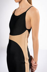 BODIED COLORBLOCK BANDAGE MINI DRESS