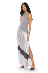 BONDI PATCHWORK HOODED MAXI DRESS