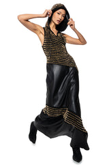 BONDI SPIKED HOODIE MAXI DRESS