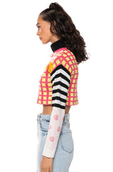 BONJOUR GRAPHIC TURTLENECK SWEATER