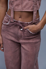 BRAWNWYN OMBRE DENIM BOTTOM IN MAUVE