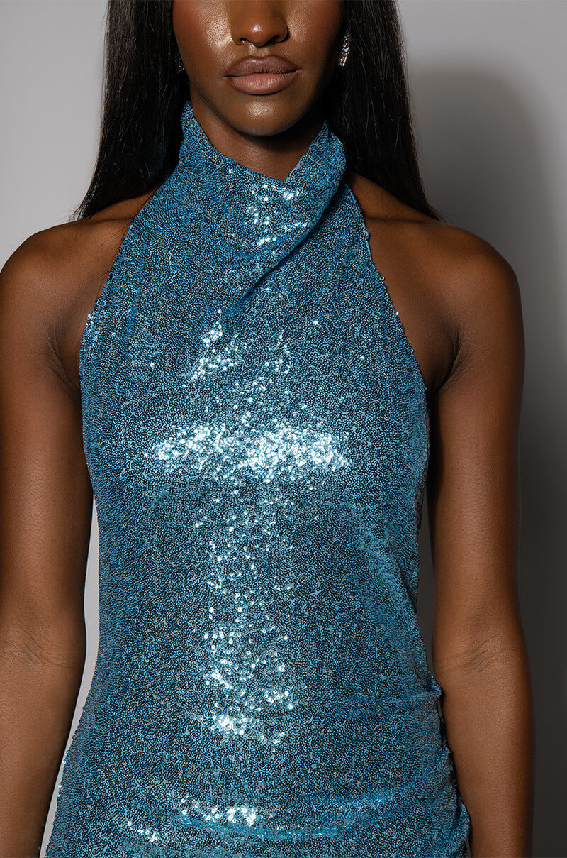 BREAKING NEWS SEQUIN MINI DRESS