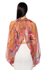 BREEZY NIGHTS PATTERNED BLOUSE