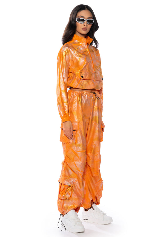 BRIGHT BRIGHT GILDED PARACHUTE PANTS