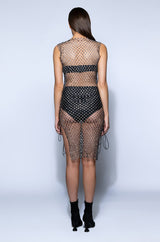 BRING ON THE BLING SHEER MIDI DRESS