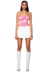 BRING ON THE FLIRT LACE DETAILED CORSET TOP