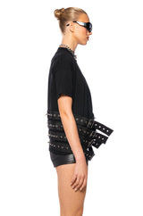 STORM BUCKLE DETAIL OVERSIZED T SHIRT