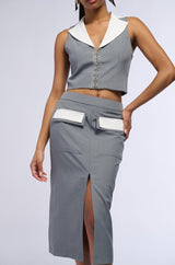 HALSEY MIDI PENCIL SKIRT