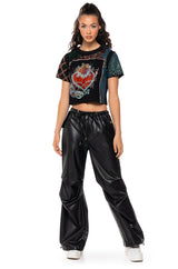 BROKEN HEART EMBELLISHED GRAPHIC TEE