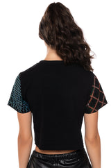 BROKEN HEART EMBELLISHED GRAPHIC TEE