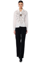 BROKEN HEARTED LONG SLEEVE POPLIN SHIRT