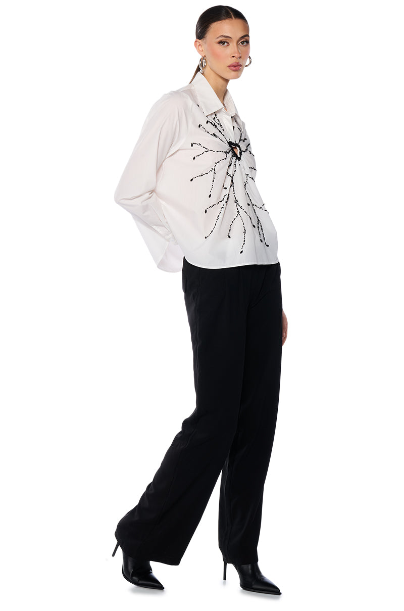 BROKEN HEARTED LONG SLEEVE POPLIN SHIRT