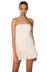 BROOKE PLEATED MINI DRESS
