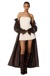 BROOKE PLEATED MINI DRESS