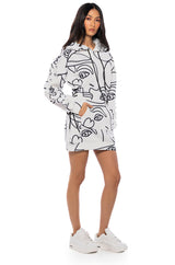 BROOKLYN ABSTRACT SCUBA SWEATSHIRT DRESS