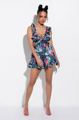 BRUNCH ALERT RUFFLE MINI DRESS