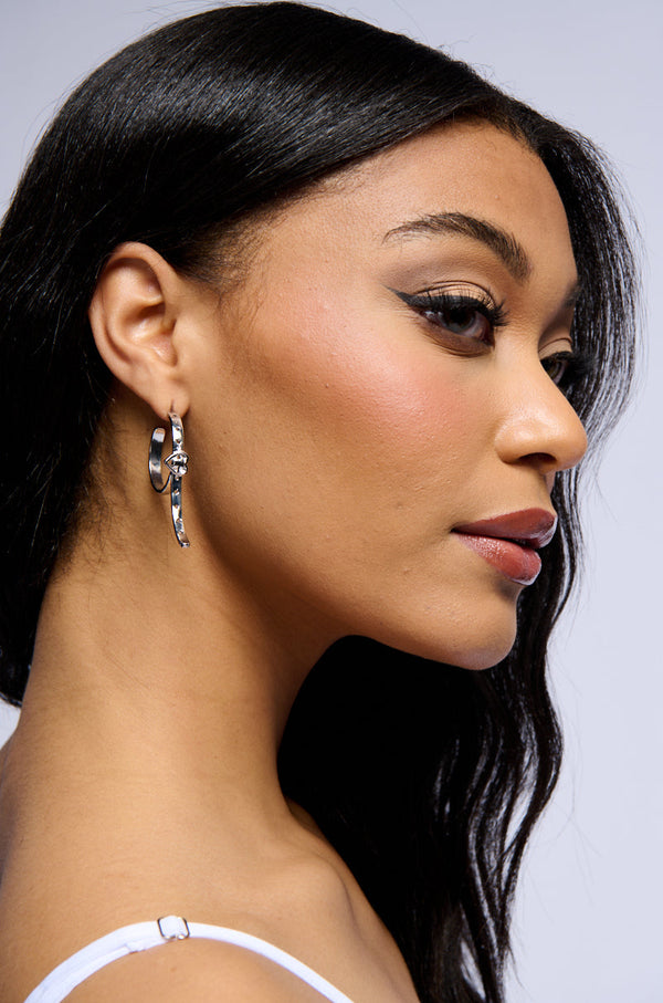 BUCKLE UP HOOP EARRING