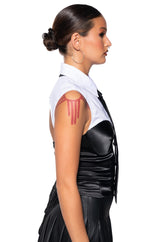 BUSINESS AS USUAL TIE DETAIL SATIN BLOUSE
