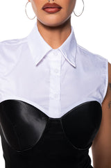 BUSINESS AS USUAL TIE DETAIL SATIN BLOUSE