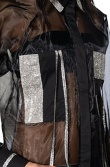 BUSINESS IN THE FRONT SHEER BLOUSE