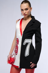 BUSINESS ON THE COURT BLAZER MINI DRESS