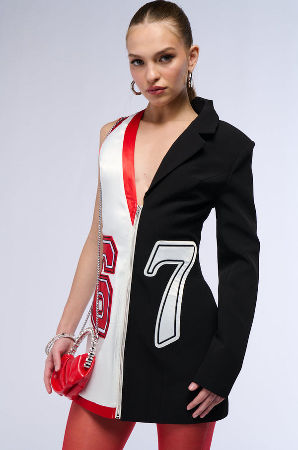 BUSINESS ON THE COURT BLAZER MINI DRESS