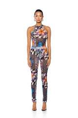 BUTTERFLY TEARS MOCK NECK MESH BODYSUIT