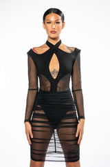 BY MY SIDE MIDI DRESS WITH CUT OUTS