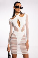 BY MY SIDE MIDI DRESS WITH CUT OUTS