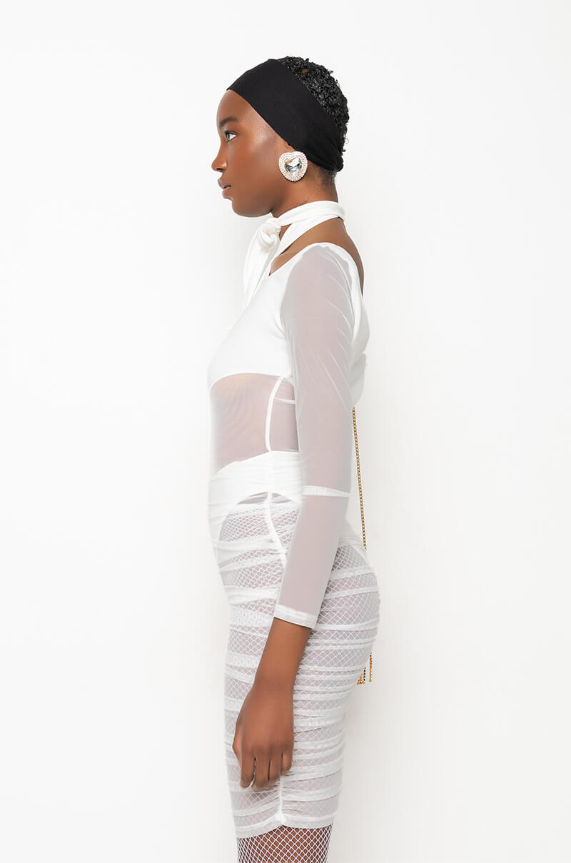 BY MY SIDE MIDI DRESS WITH CUT OUTS