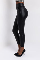 AMMO x AKIRA BIG BOOTY HIGH WAIST PLEATHER PANT WITH 4 WAY STRETCH