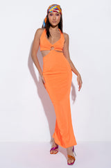 CABO VIBES HALTER TOP MAXI DRESS