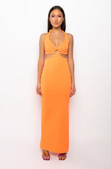 CABO VIBES HALTER TOP MAXI DRESS