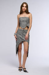 CALLING MY NAME SKIRT IN GRAY