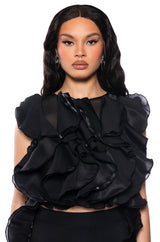 CAMELLIA RUFFLE BLOUSE