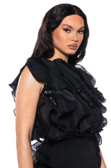 CAMELLIA RUFFLE BLOUSE