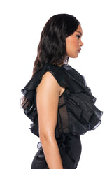 CAMELLIA RUFFLE BLOUSE