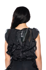 CAMELLIA RUFFLE BLOUSE