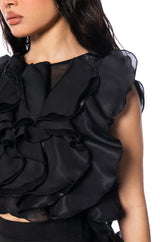 CAMELLIA RUFFLE BLOUSE