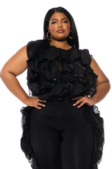 CAMELLIA RUFFLE BLOUSE