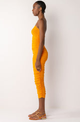CAN'T GET ENOUGH EXTRA RUCHED MIDI DRESS